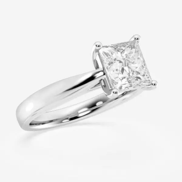 IGI cert 2.5 tcw Round Lab Grown Diamond Ring. W/hidden halo 18k W/Y Gold. - Image 4